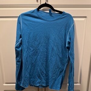 American Apparel Blue Long Sleeve Shirt Sz L